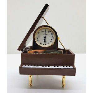 Rare Find - Azur Quartz Miniature Grand Piano Desk Clock